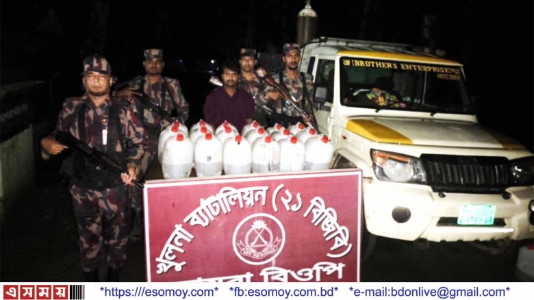 শার্শা'র সীমান্তে ভারতীয় চিংড়ির রেণু পোনাসহ আটক ১।...