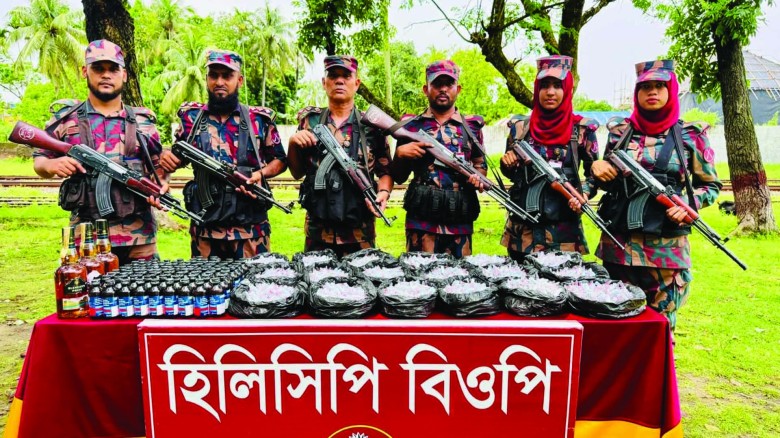 হিলি সীমান্তে বিপুল পরিমান ভারতীয় মাদক উদ্ধার।