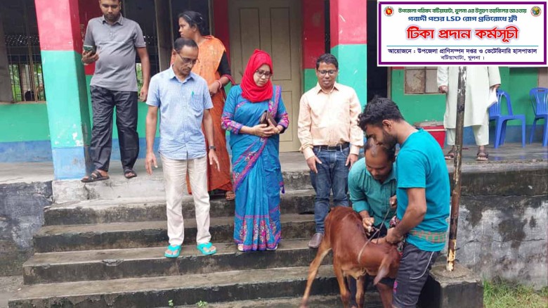 বটিয়াঘাটায় গবাদিপশুর এলএসডি রোগ প্রতিরোধে টিকা প্রদান কর্মসূচির উদ্বোধন।...