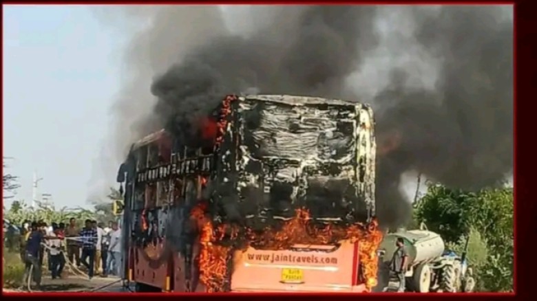 রাজস্থানে চলন্ত যাত্রীবাহী বাস পুড়ে ছাই, দগ্ধ হয়ে মৃত্যু ২০